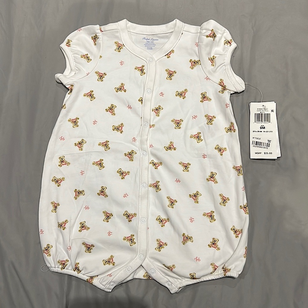 Ralph Lauren babygirl onepiece 9M (NEW)
